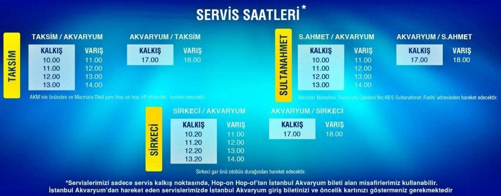 Servis Saatleri
