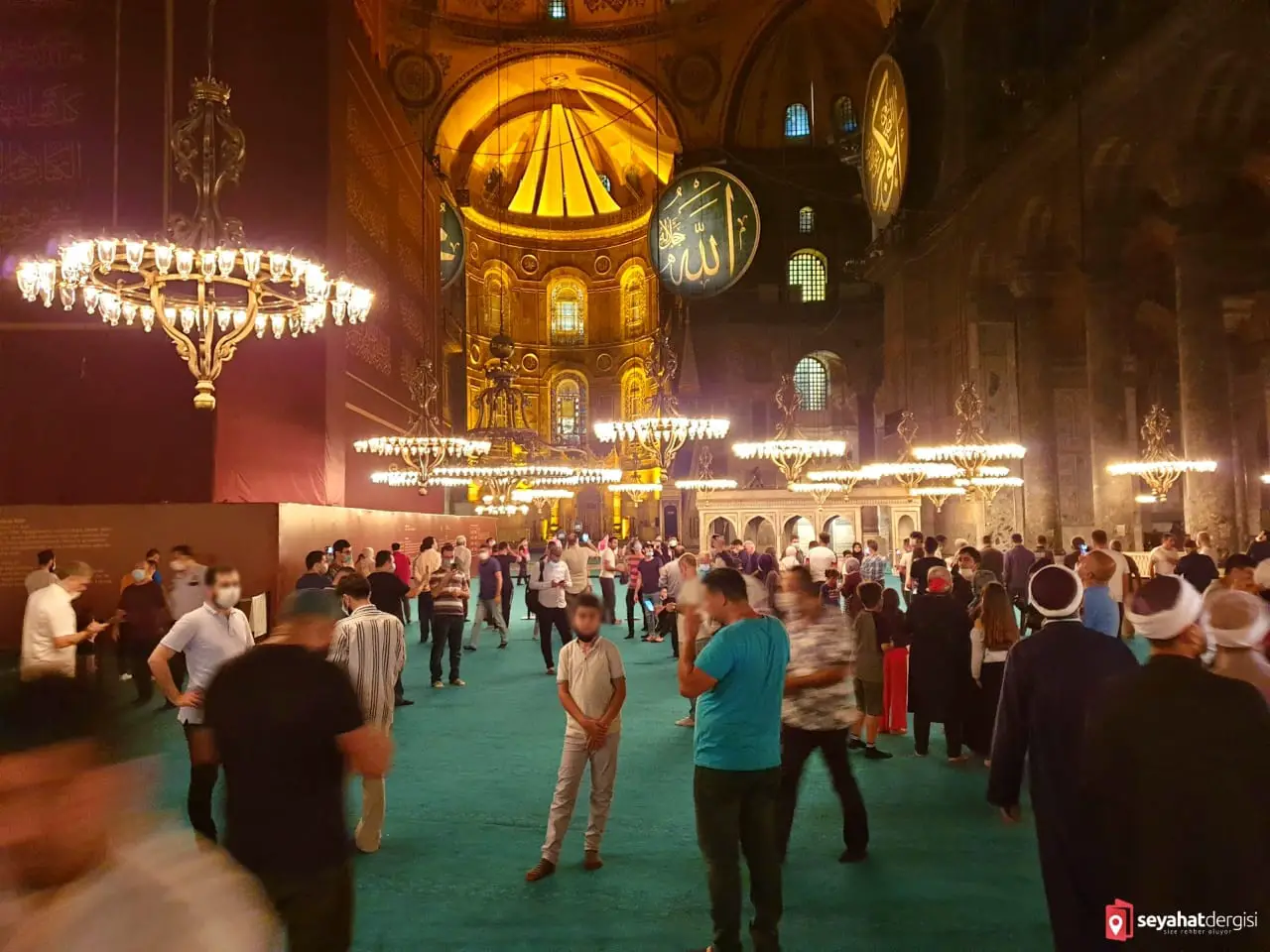 Inside the Hagia Sophia Mosque