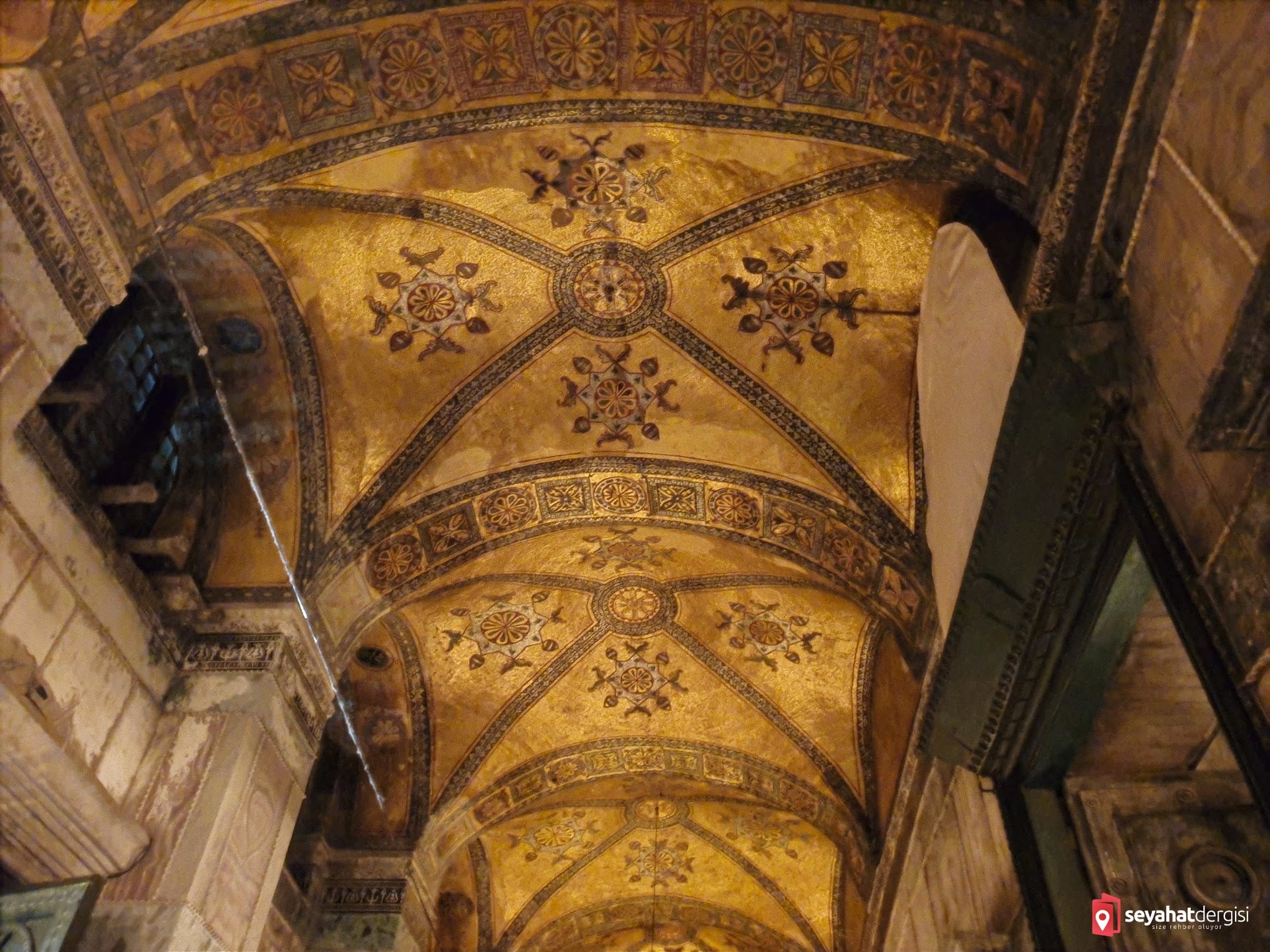 Deckendekorationen im Eingang der Hagia Sophia