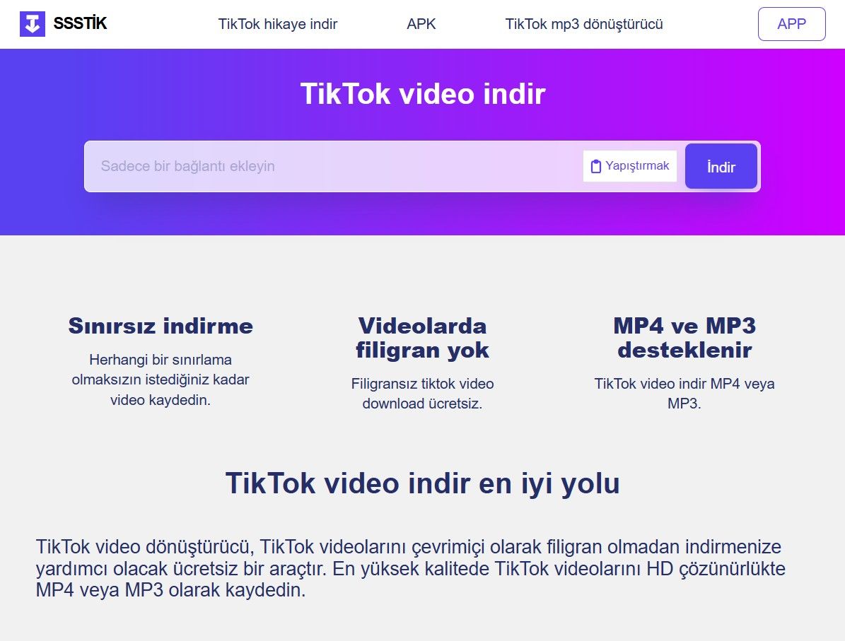 TikTok Filigransız Video İndir