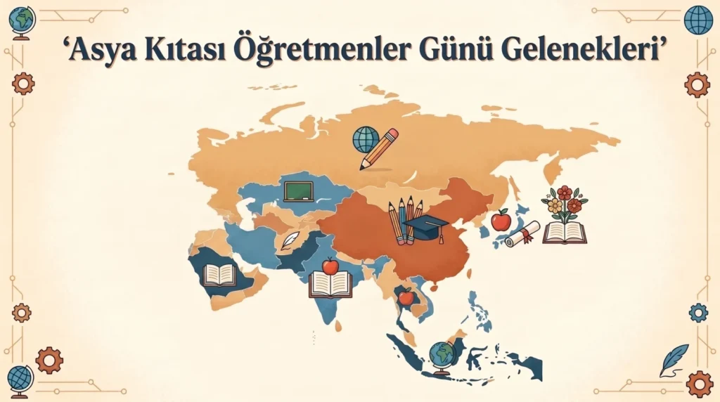 Asya Kıtası Öğretmenler Günü Gelenekleri haritası