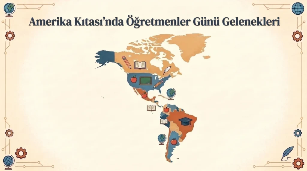 Amerika Kıtası’nda Öğretmenler Günü Gelenekleri haritası